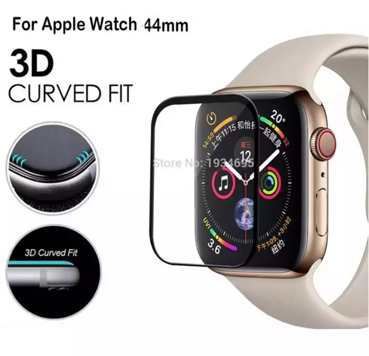Tempered Glass for Apple Watch 44mm Series 6 / Series 5 / Series 4 / SE T500 T500 Pro Screen Protector for iWatch 3d Edge to Edge