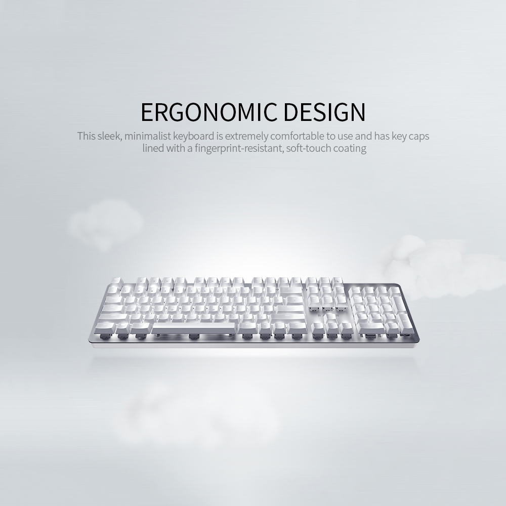 Razer Pro Type Mechanical Keyboard Bluetooth+2.4GHz Dual-mode Wireless Keyboard with Razer Orange Mechanical Switches Silver. 