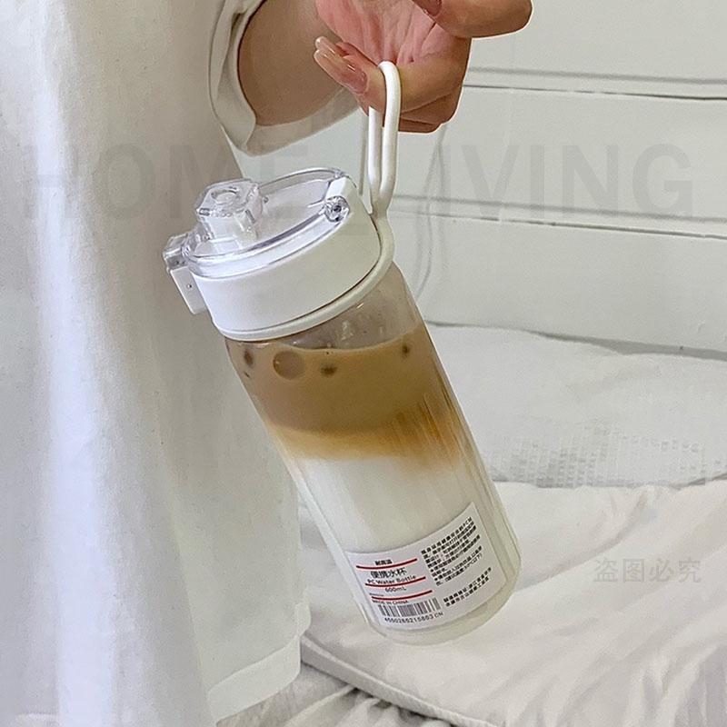 400/600ML Muji Simplicity Water Cup Big Capacity Cute Female Japanese Style With Tea Partition Student Portable Water Bottle. 