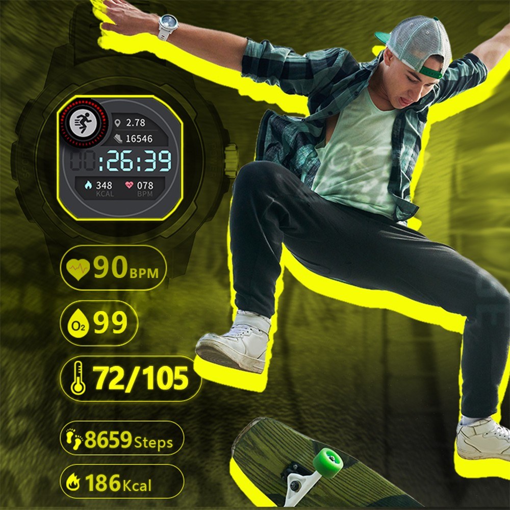 NORTH EDGE Mars 2 Touch Screen Intelligent Watch with Heart Rate Monitor. 