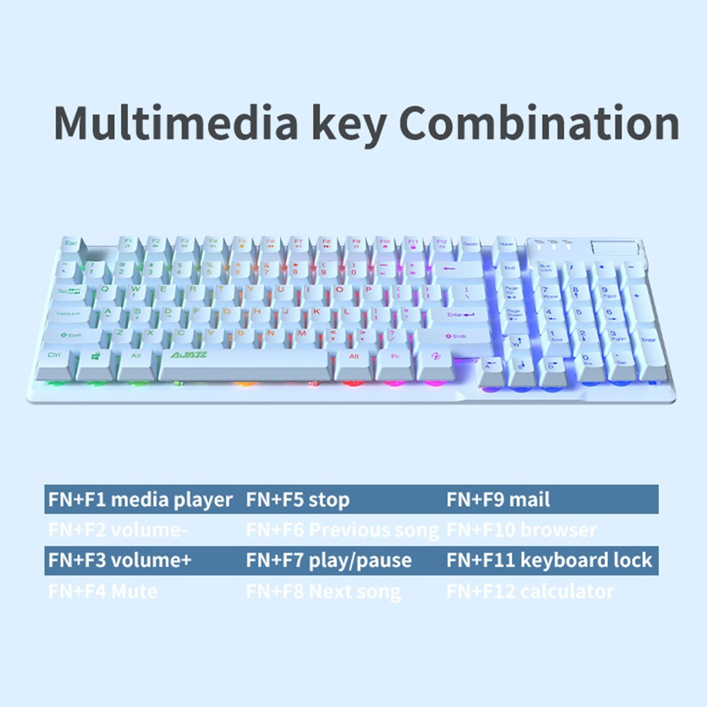 AJAZZ AF981 RGB Gaming Key Anti ghosting - blue. 