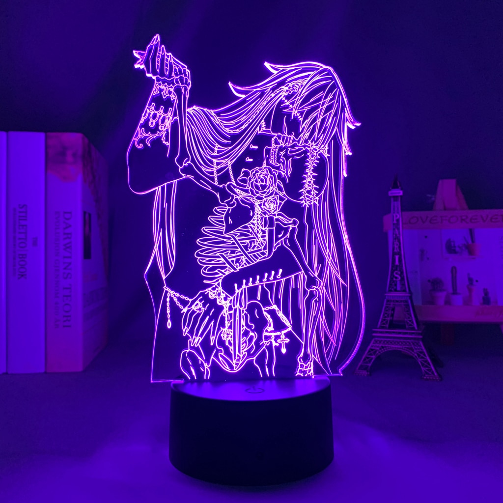 Manga Led Light Black Butler Undertaker for Bedroom Decor Night Light Gift Acrylic Anime 3d Lamp Black Butler Room Decor. 