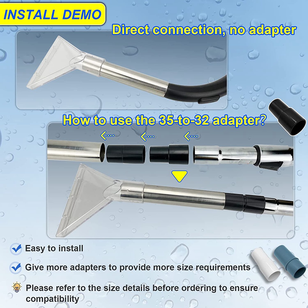 Extractor Hand Wand with Clear Head for Upy & Carpet Cleaning,Car Detailing Vacuum Wand for Portable Extractors. 