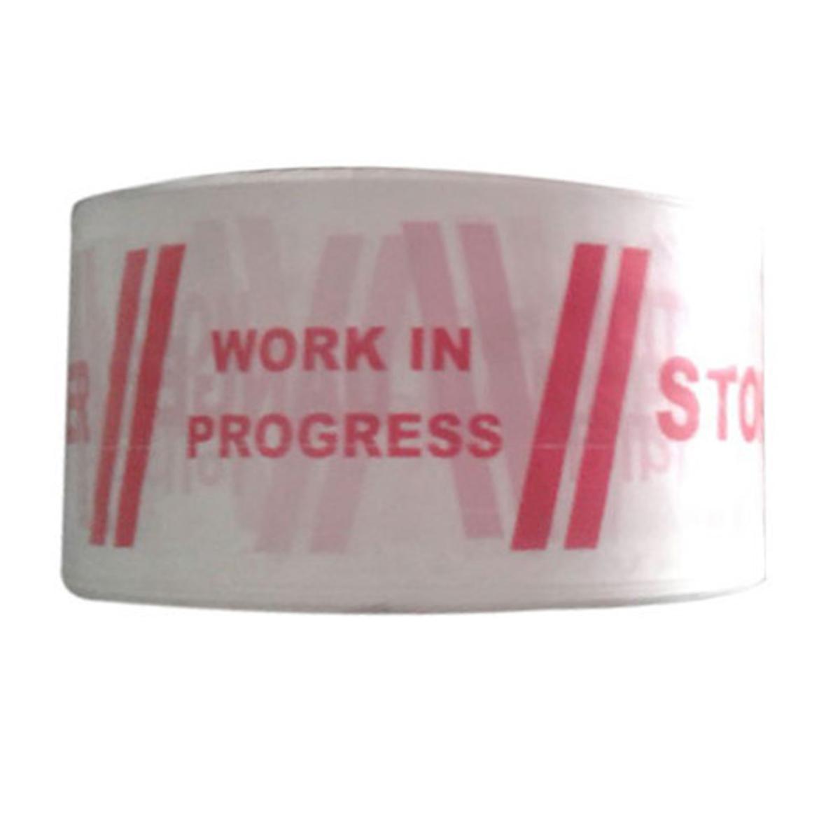 White DANGER: WORK IN PROGRESS Barricading Tape, For Construction