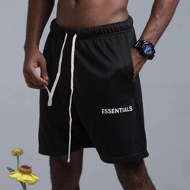 Men LEE FOG Essentials Shorts Summer Loose Casual High Quality Breathable Mesh Fabric ESSENTIALS Short Pants. 