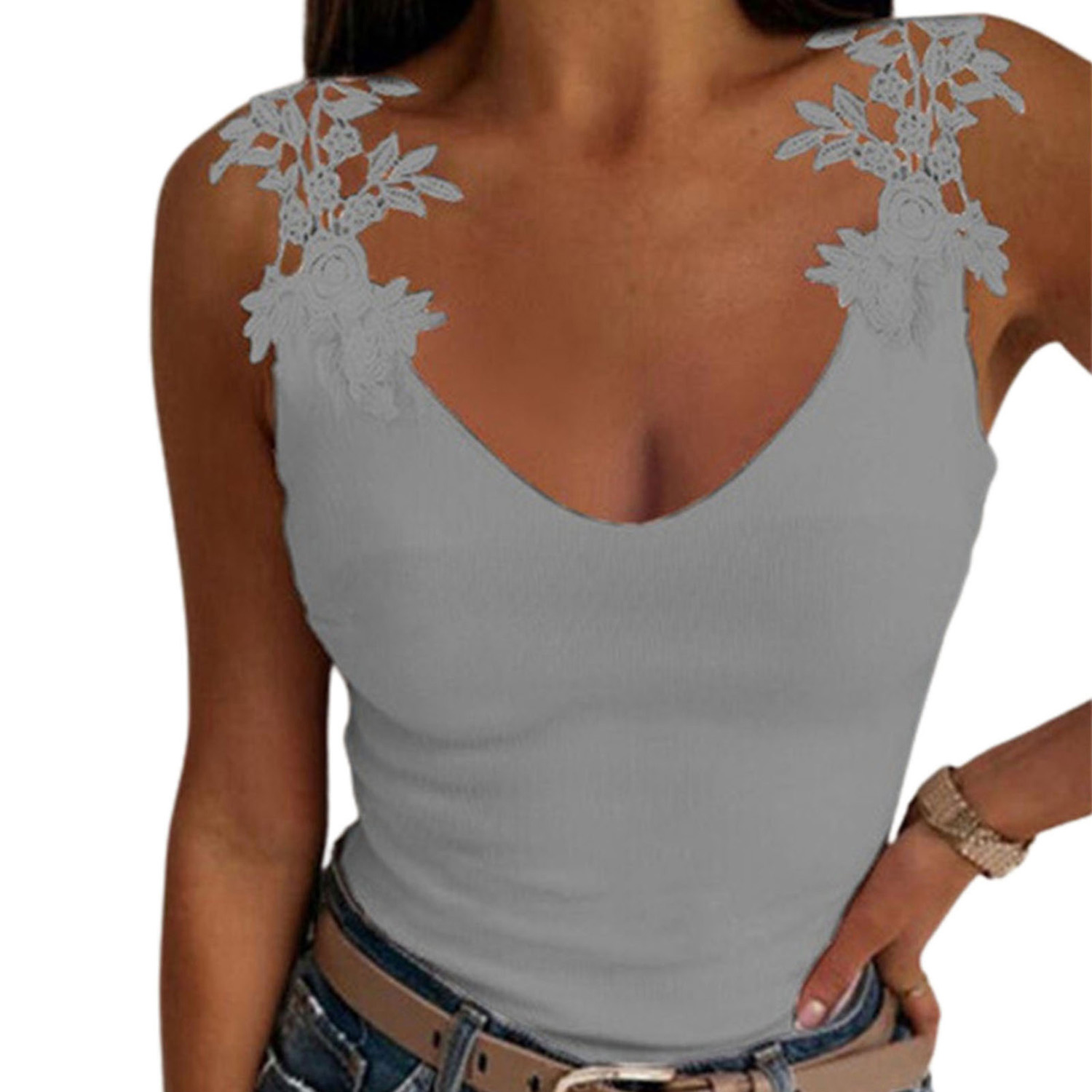 Women Undershirt Solid Color Pure Color 