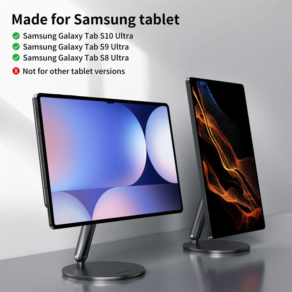 Lululook Magnetic Tablet Stand For Samsung Galaxy Tab S10 S9 Ultra 14.6 S8 Ultra, 360° Rotation Base Adjustable Holder Bracket. 