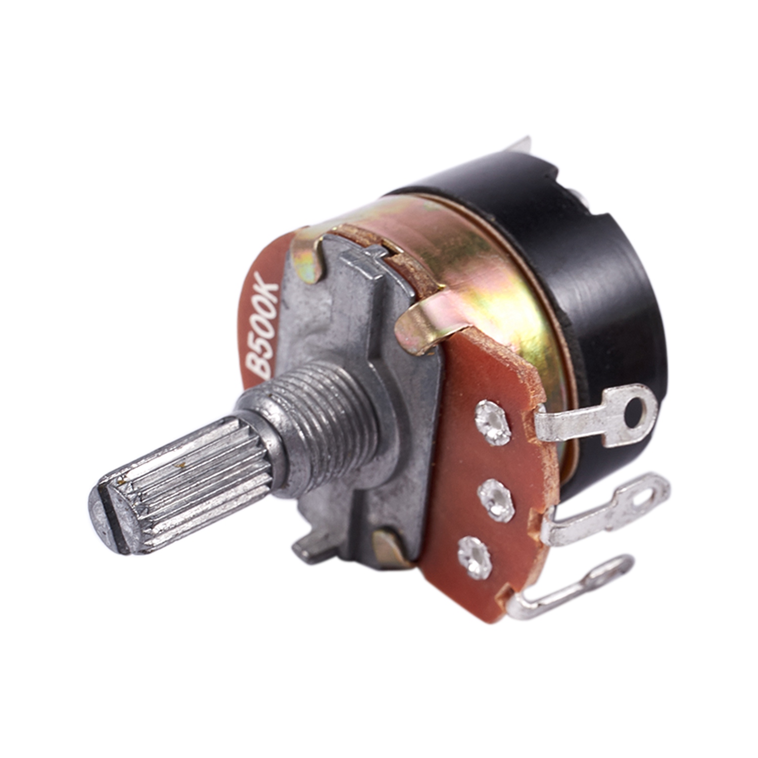 2Pcs 500K Ohm Single Linear Taper Potentiometers with on/off Switch. 