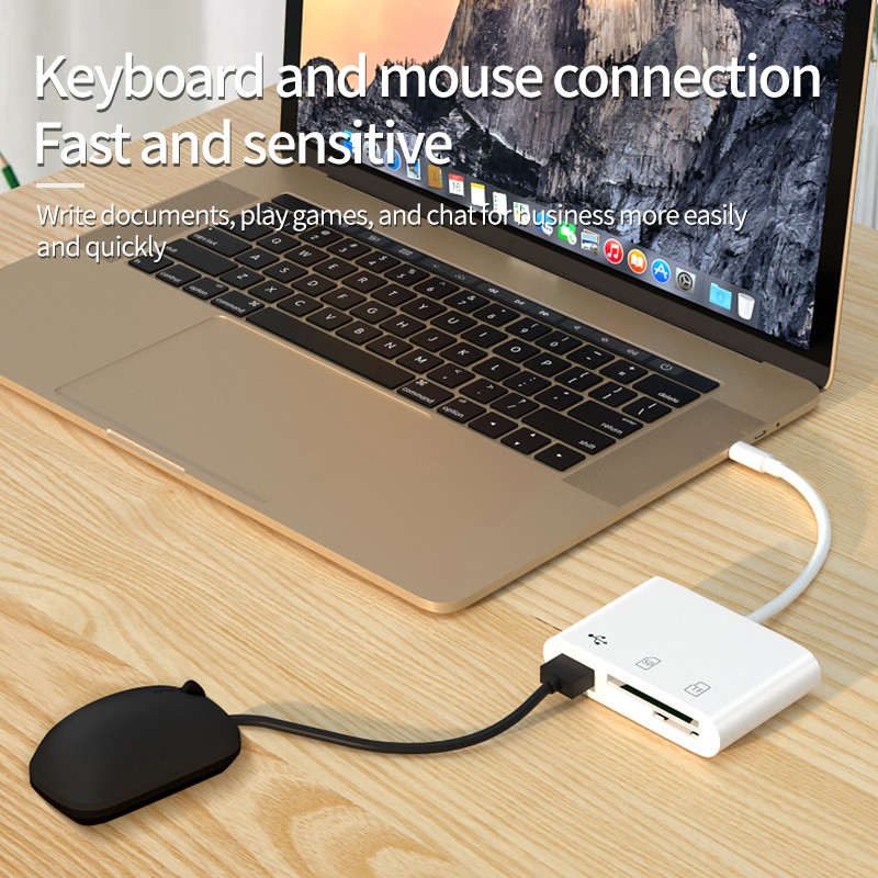 USB Type C Card Reader OTG Adapter SD/TF Card Reader for Smartphone Data Transfer Cable U Disk Reader. 