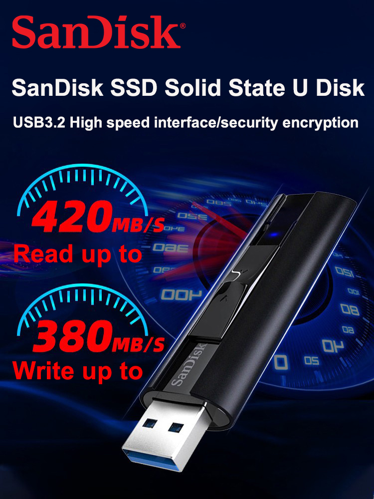 Sandisk Ssd Flash Drive SanDisk Extreme PRO USB Solid State - Main Image
