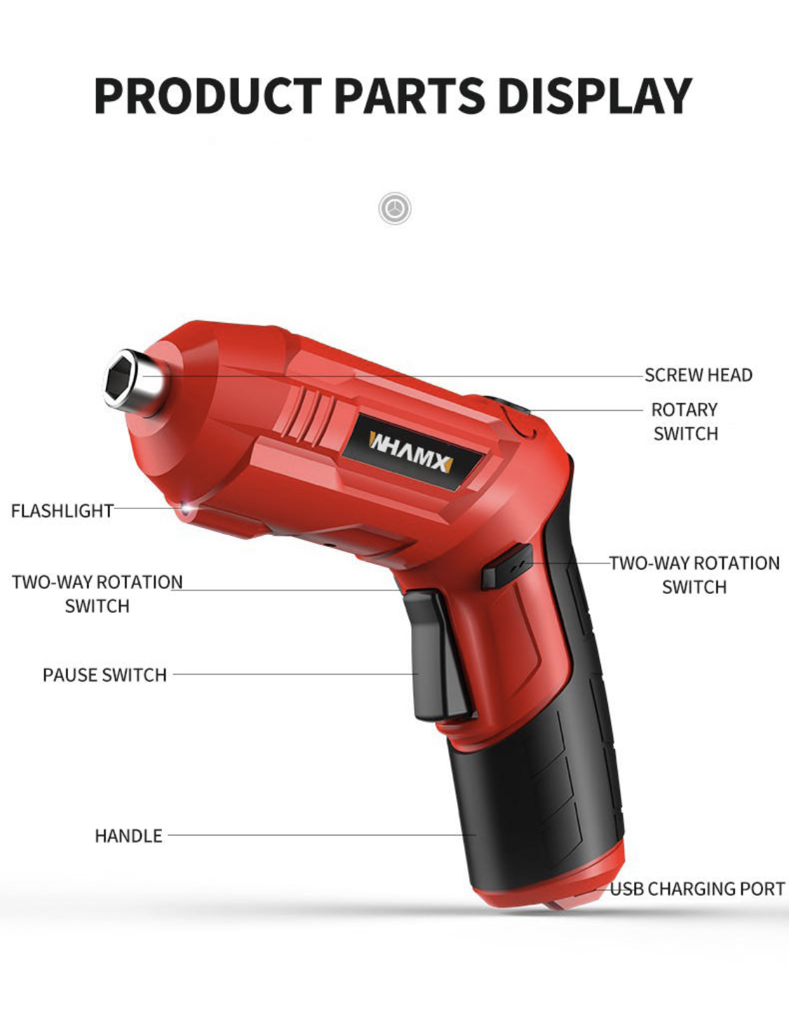 Oulaide 4V Cordless Screwdriver Drill 49pcs Tools Set For Multipurpose Use. 