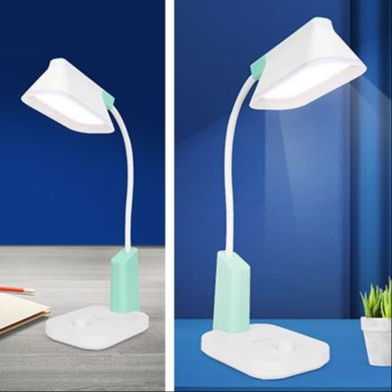WEIDASI WD-6076GB AC/DC Rechargeable Eye Protection Warm Light Flexible LED Table / Desk Lamp. 