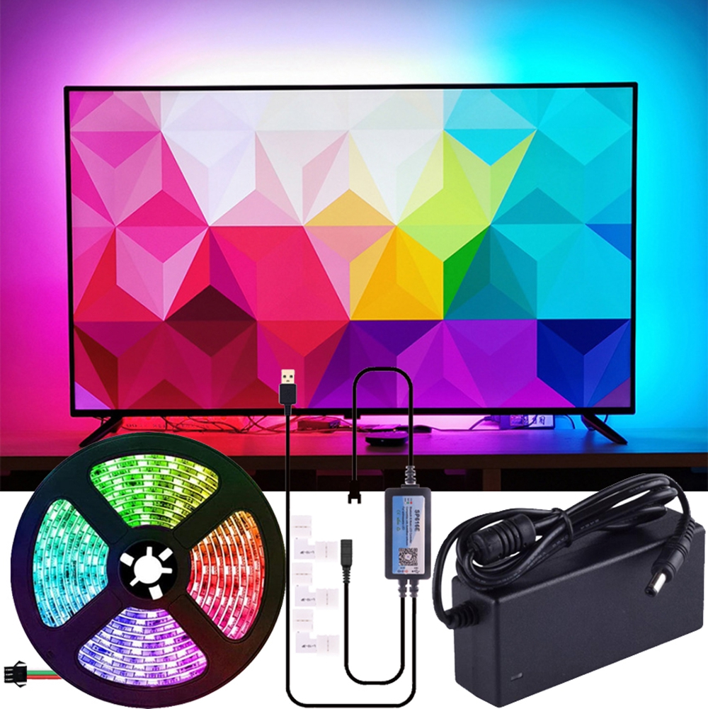 WS2812B LED Strip DIY Ambient PC Dream Screen WS2812 Light USB Computer Monitor Backlight SP616E Bluetooth Music Controller Set