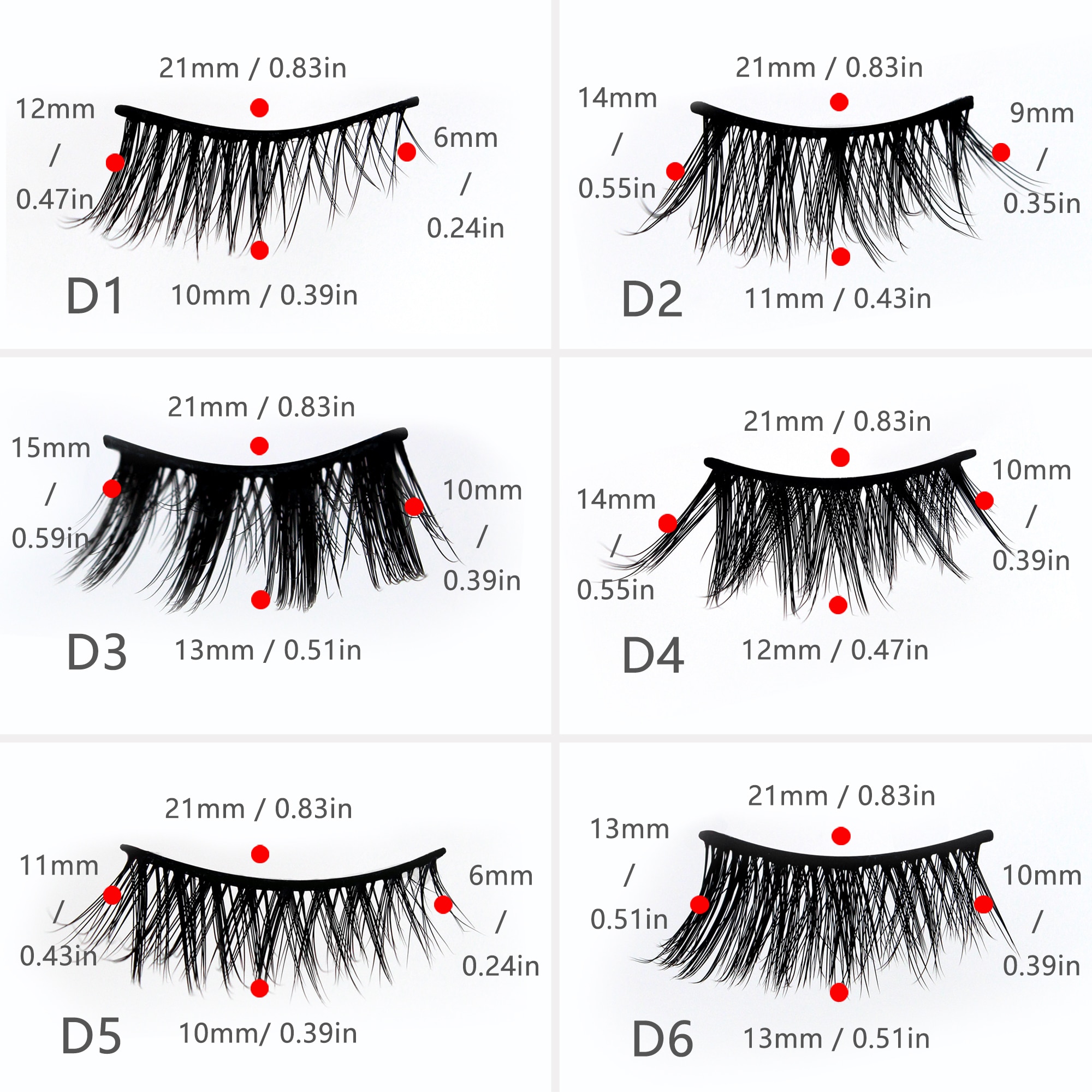 Separated False Eyelashes, 10 pairs 11mm naturally cute half-eye eyelashes, Lightweight handmade soft artificial mink eyelashes JokeT. 