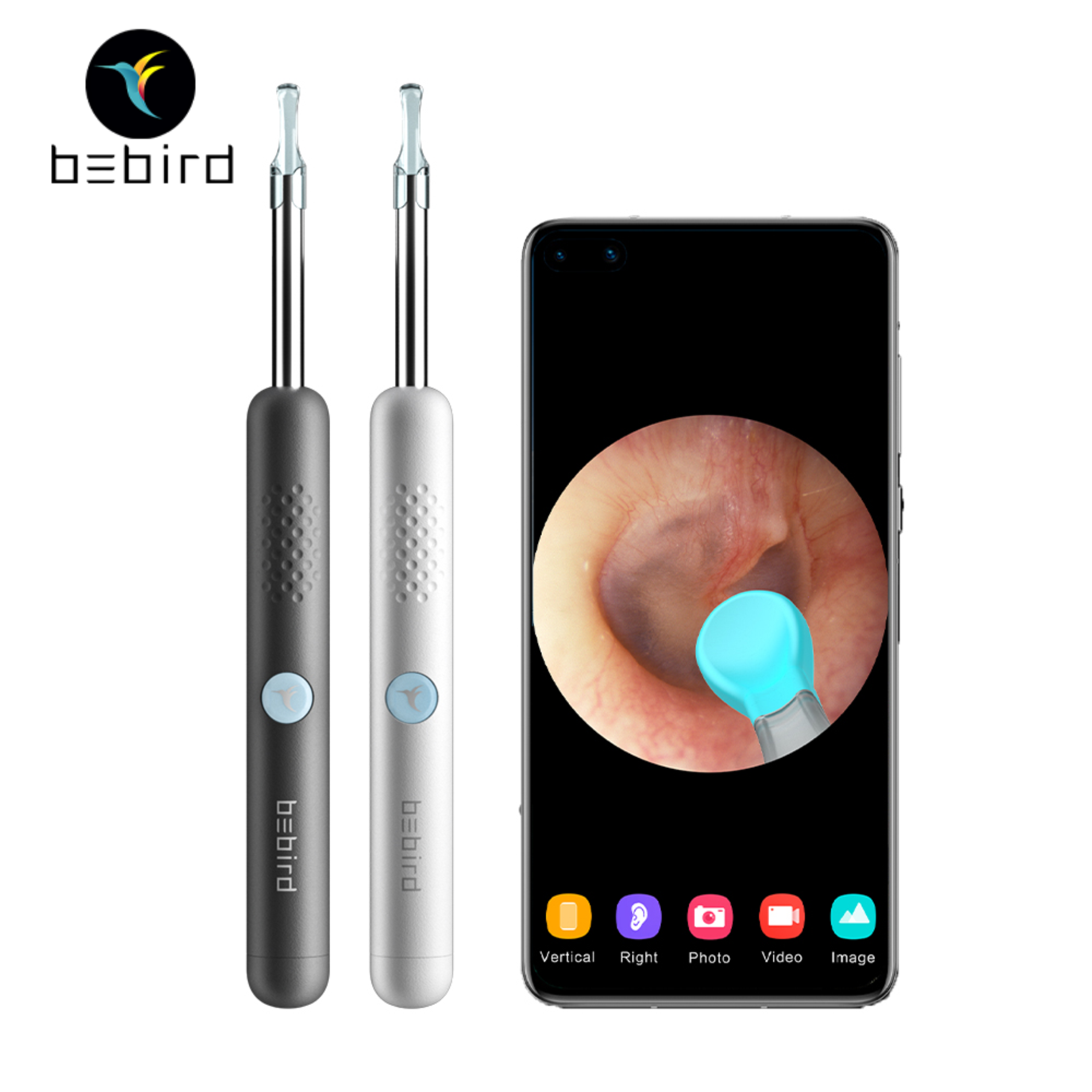 【VisioN Shop】Bebird R1 Cordless Visual Ear Wax Removal Tool With 1080P Camera,Wireless Otoscope,Earwax Cleaner Kit App Control For Healthcare