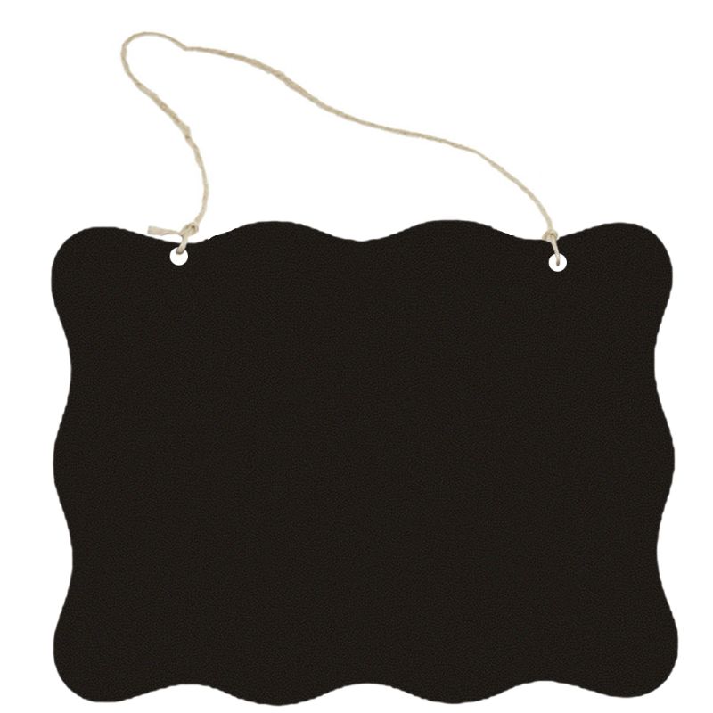 Rustic Chalkboard Hanging Signs Double Sided for Standard Chalk Message Board. 