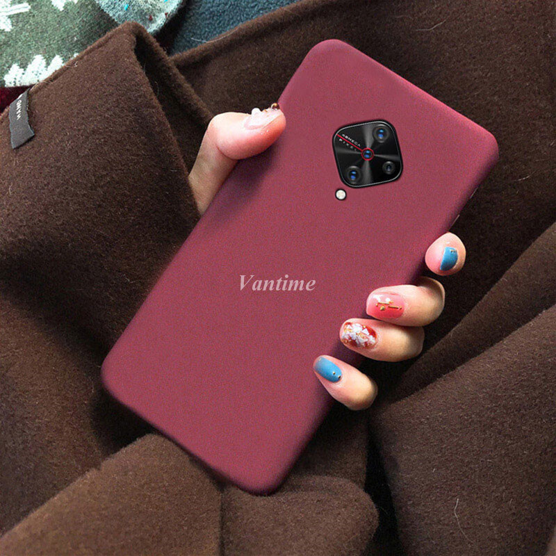 Vantime for Vivo S1 Pro Case Soft Sandstone Ultra Thin Matte Back Cover. 
