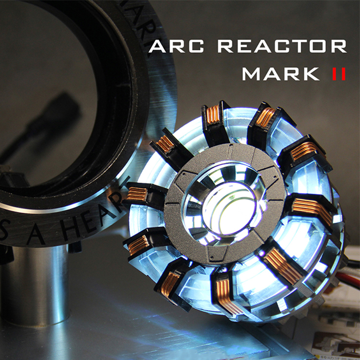 NYT Arc Reactor Mk2 Diy Model Kit Led Chest Light Usb Powered Movie Props. 