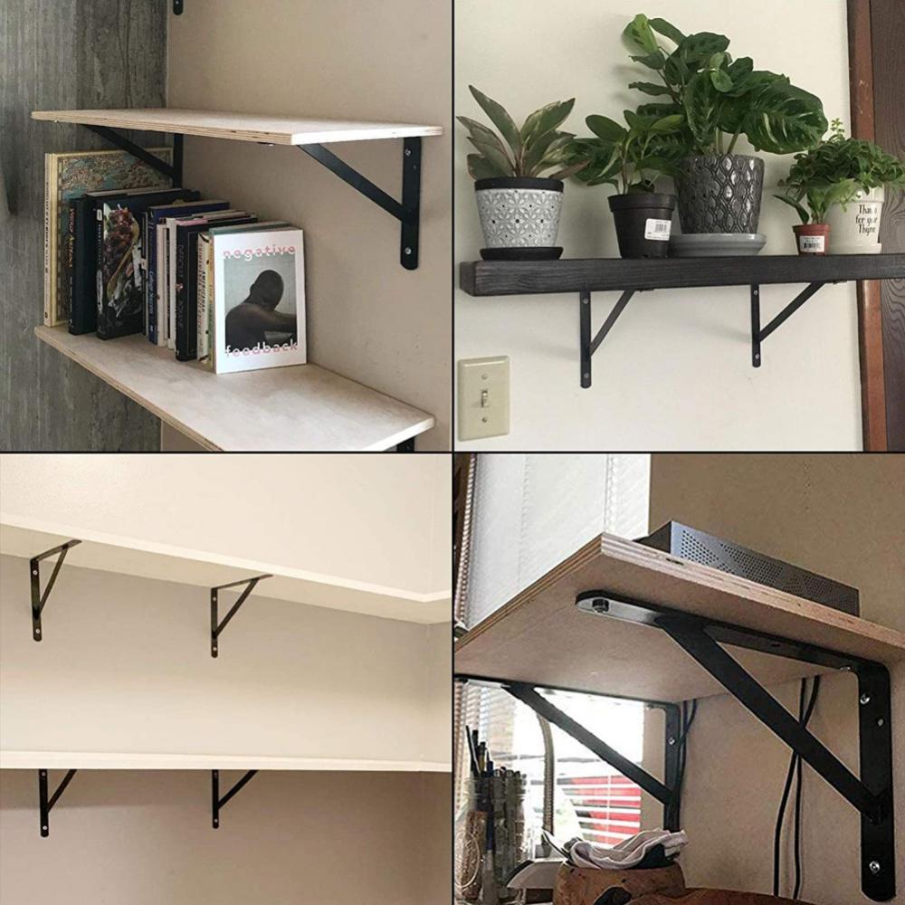 Shelf L Shaped Bracket Wall Mounted Folding Angle Bracket Bench Table Shelf Bracket Furniture Heavy Support Hardware Tool Home. 