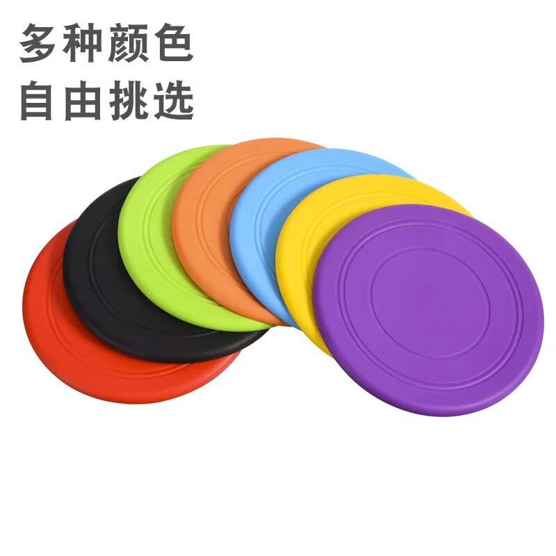 pet toy dog frisbee pet interactive training frisbee floating water resistant and bite resistant soft frisbee. 