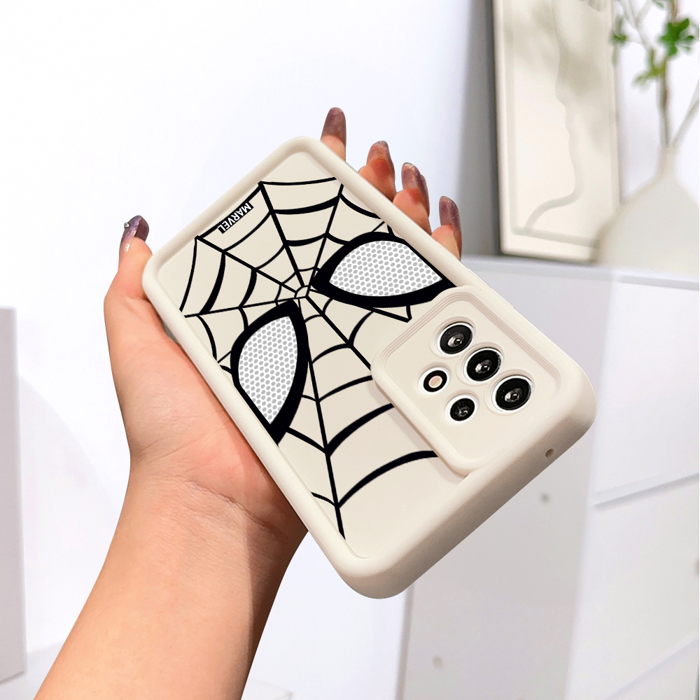 TA for Realme C11 2020 Back Cover Soft Square Ladder Spider-Man Pattern Cases Silicone Camera Protection Phone Case. 