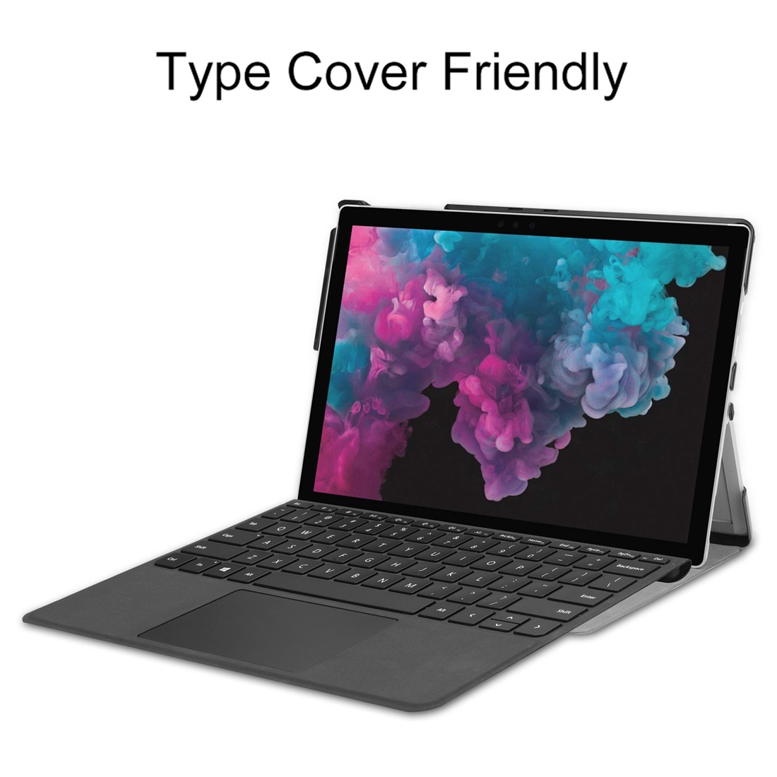 （COD)Custer Texture Horizontal Flip PU Leather Case for Microsoft Surface Pro 4 / 5 / 6 / 7 12.3 inch, with Holder & Pen Slot. 