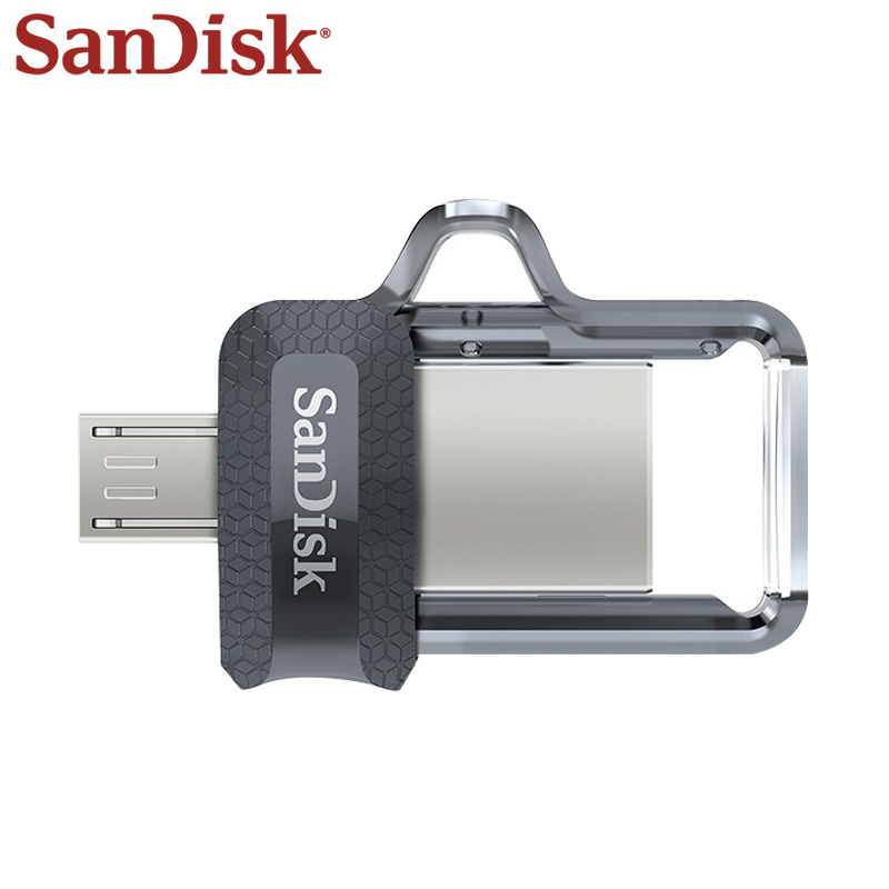SanDisk OTG USB 3.0 Flash Drive 32GB 64GB 128GB 256GB Pen Drive Micro USB port Pendrive for Android phone Max 130Mb/s U Disk. 