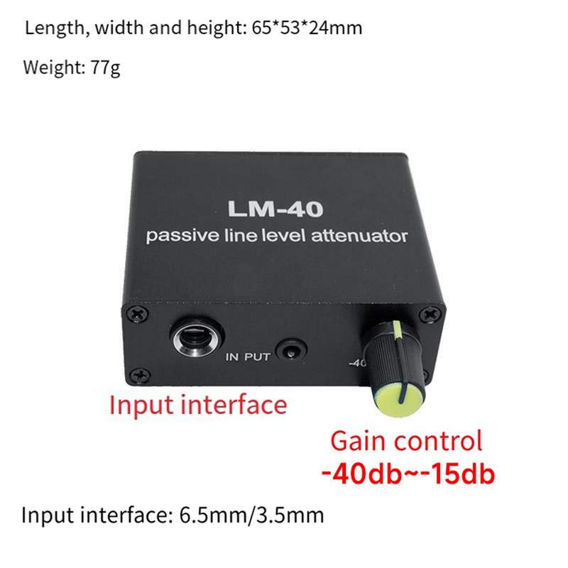 Audio Passive Attenuator,Line Output Signal Sound Card, Speaker, High Low Level Converter +6.5 Line. 