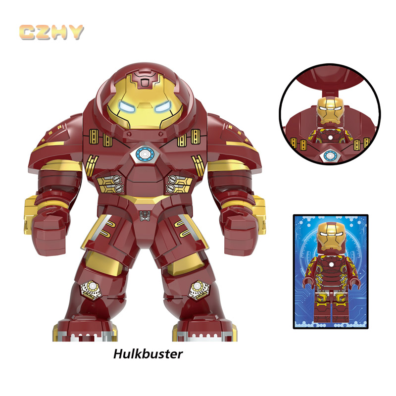 READY STOCK  Big Size Hulkbuster Large Hulk Thanos Minifigure Venom Spiderman Building Blocks Toys. 