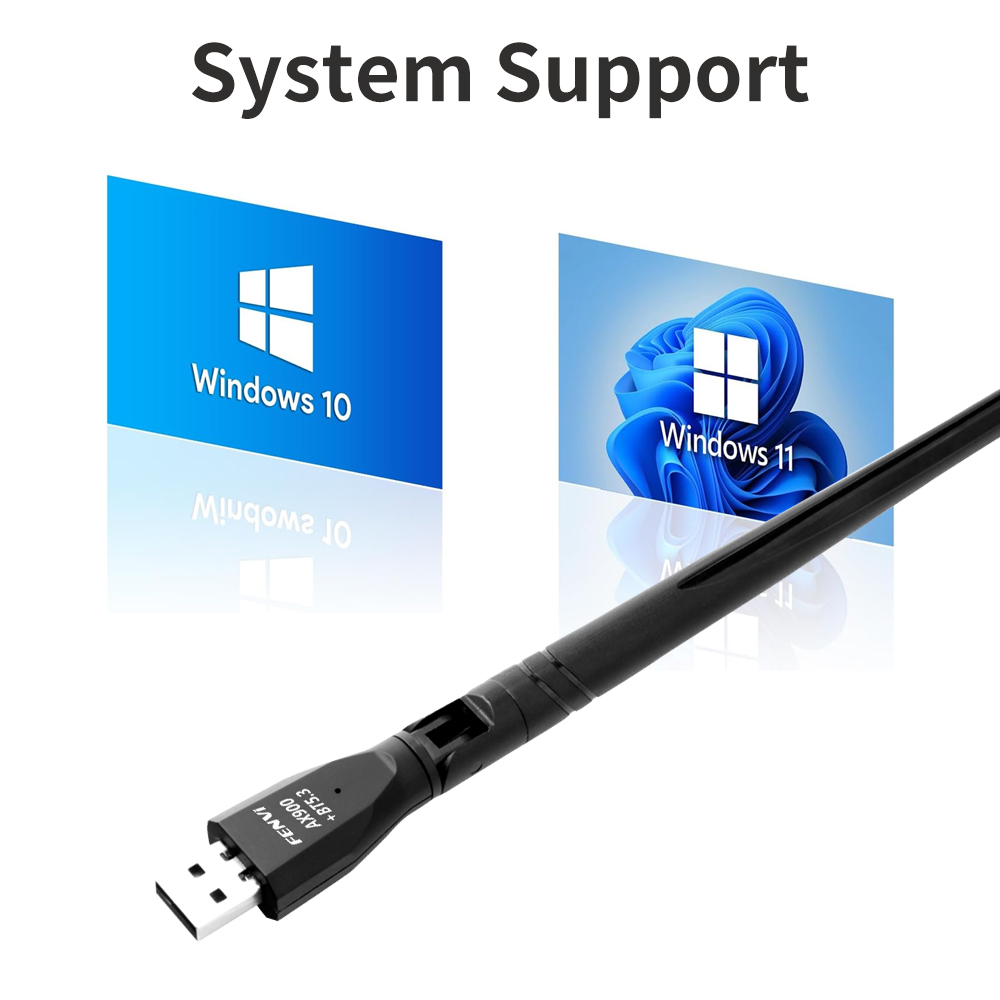 fenvi WiFi 6 AX900 USB Dongle Bluetooth 5.3 USB Wireless Adapter Dual Band 2in1 WIFI6 Receiver 2.4G 5G Free Driver For PC Laptop. 