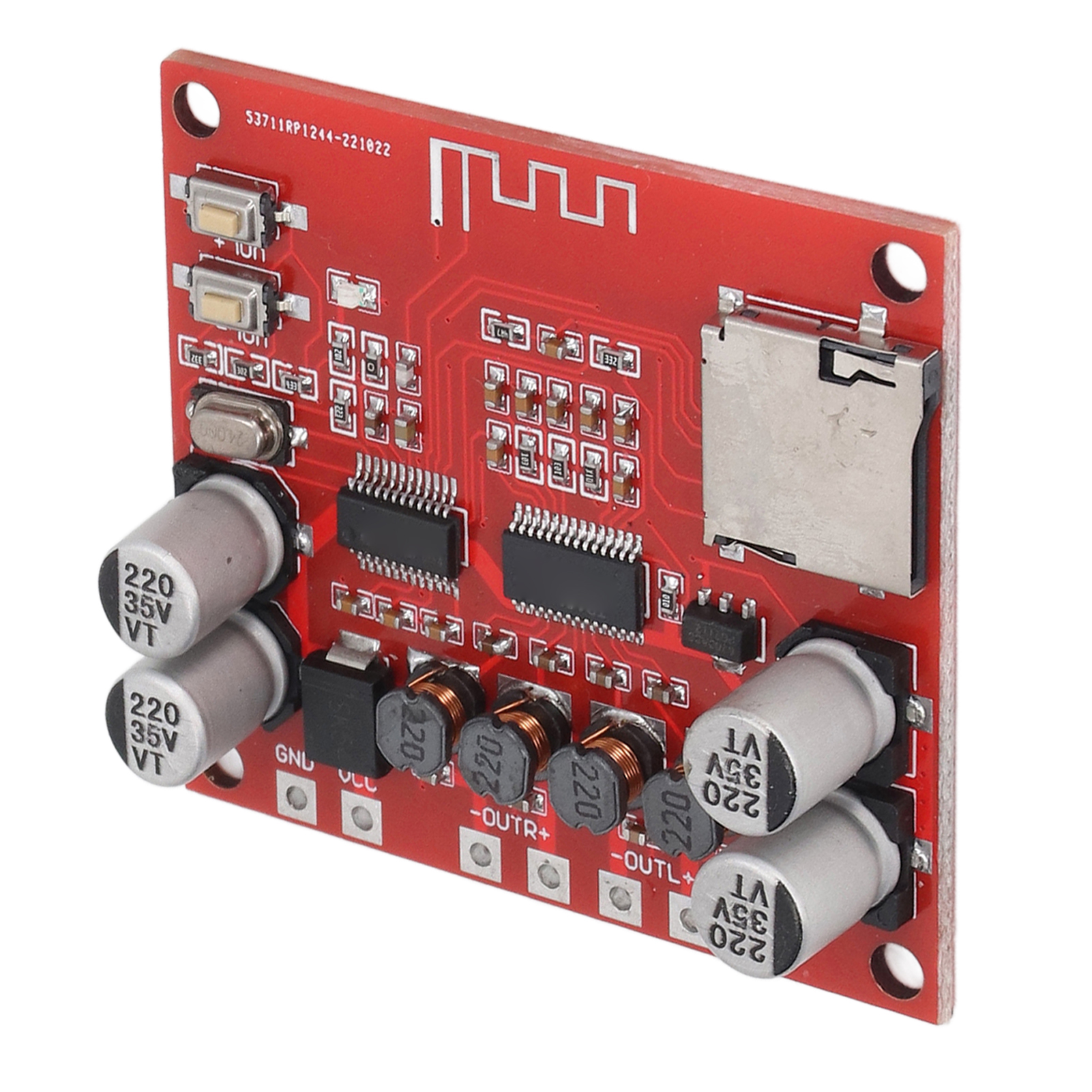 Power Amplifier Board, Compact Size SMD Process DC12-24V Dual Channel Amplifier Module for Audio Equipments. 