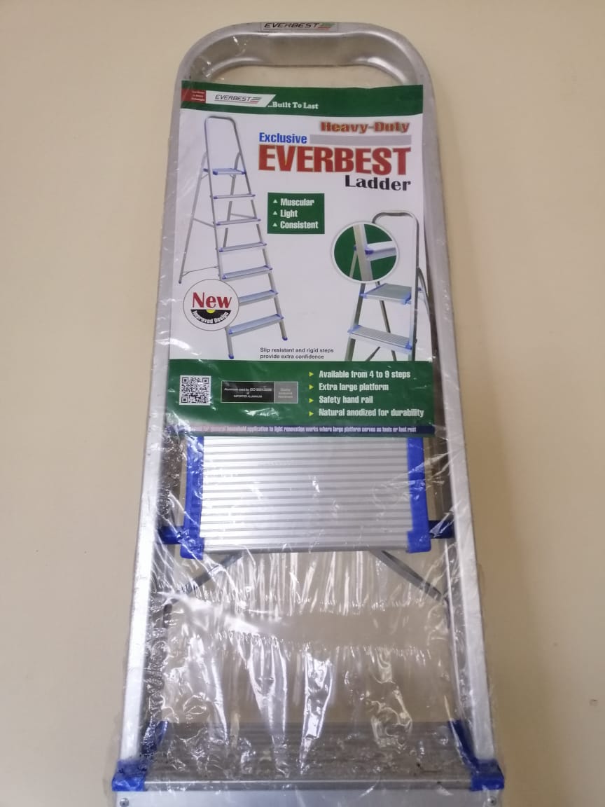 8 Step Everbest Brand Heavy-duty Ladder, Aluminium Folding Ladder (Best quality ,long lasting) Number 1 ladder in Bangladesh. 