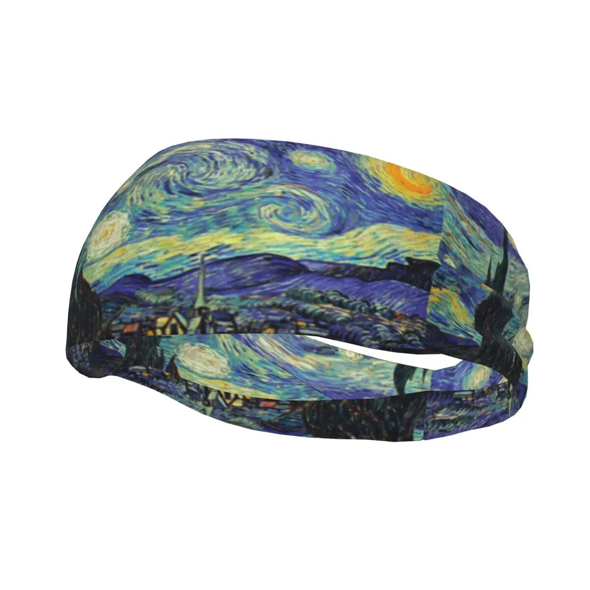 Van Gogh Men Sweatband Sports Headband Stretch Elastic Fitness Sports Yoga Hair band Sweat Bandage Sports Safety
