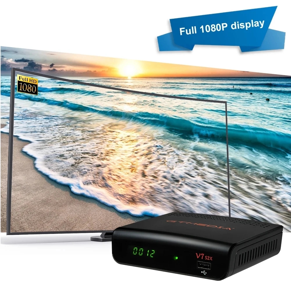 GTMEDIA V7S2X V7 HD başbakan ECAM IKS uydu TV alıcısı DVB-S2X S2 dekoder Tuner Ecam CS protokolü 1080P H.265 dahili 2.4G. 