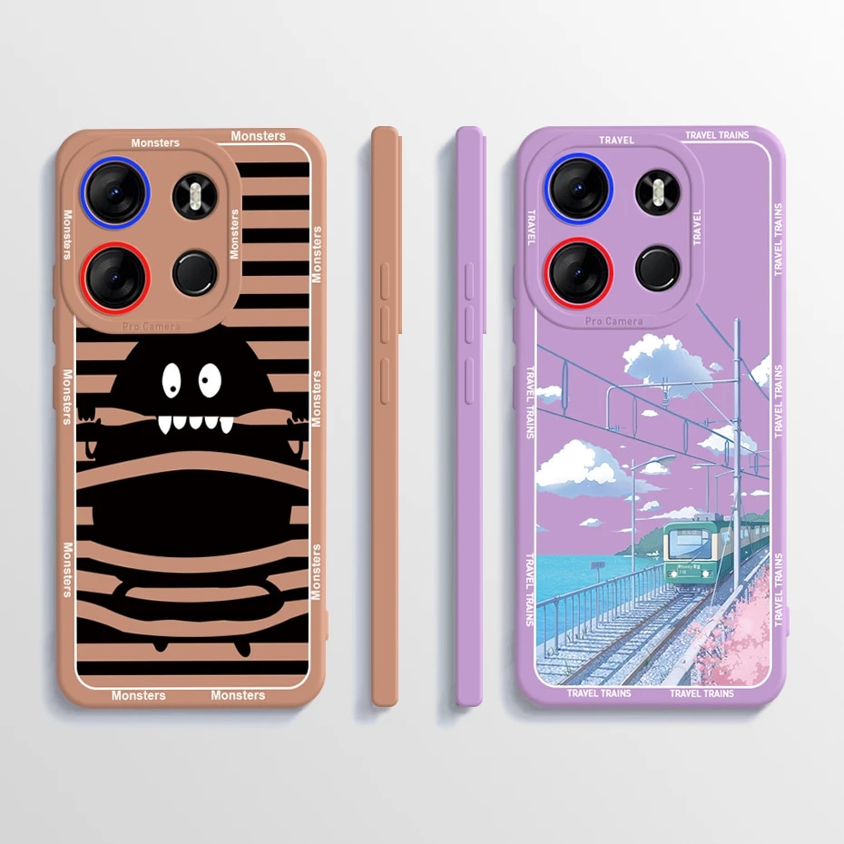 For Tecno Pop 7 Pro BF7 Case Cute Panda Dinosaur Soft Liquid Shockproof Cover For Tecno Spark Go 2023 Phone Cases Coque. 
