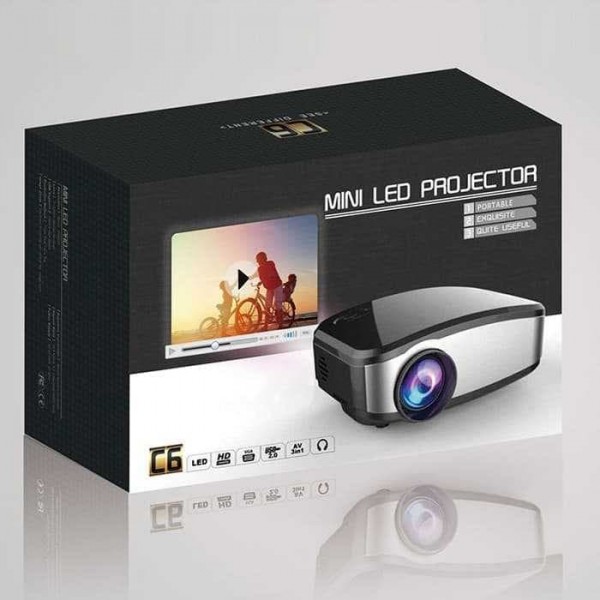 Cheerlux C6 Mini LED Projector built-in TV Card. 