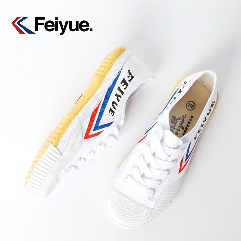 Feiyue Sneakers Retro Classic Canvas White Shoes Men's and Women's Casual Shoes Student Running Track and Field Competition. 