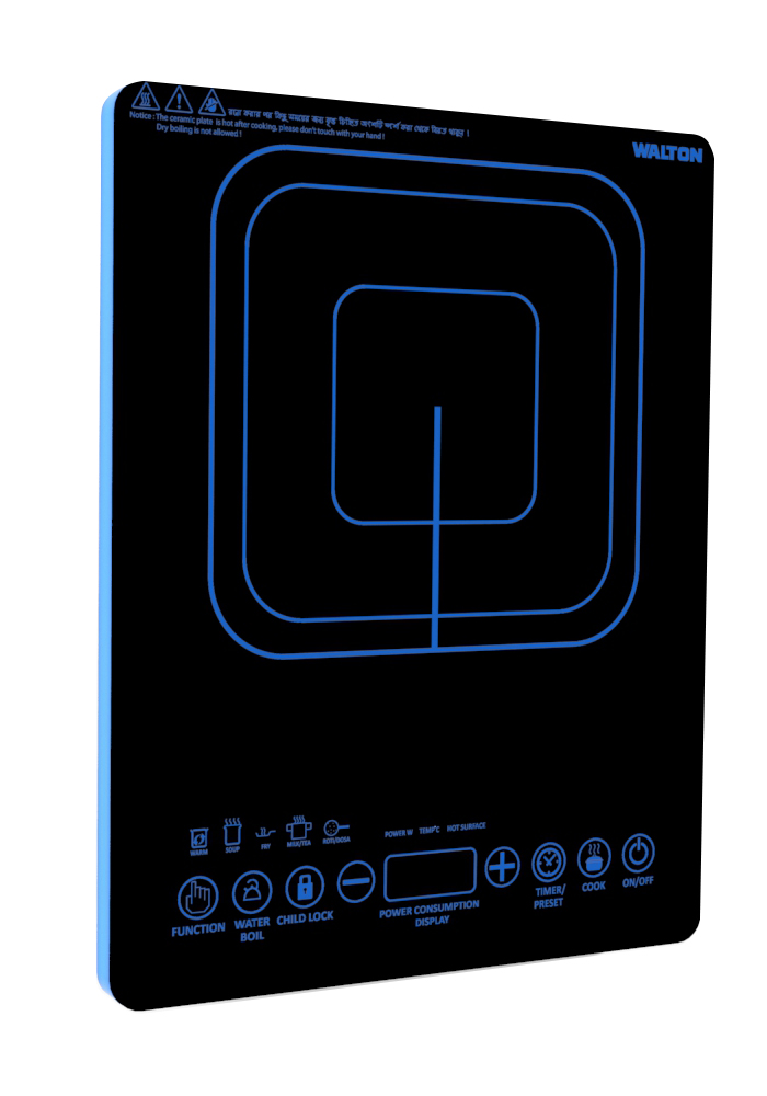 Walton (WI-F15) Induction Cooker 1800 Watt with Touch Screen Control Panel. 
