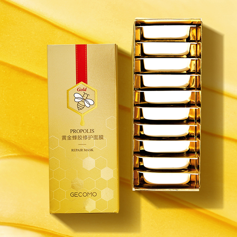 Gemeng Gold Propolis Mask Hydrating and Moisturizing Brightening Firming Small Pudding Mask Ice Mask for men and women