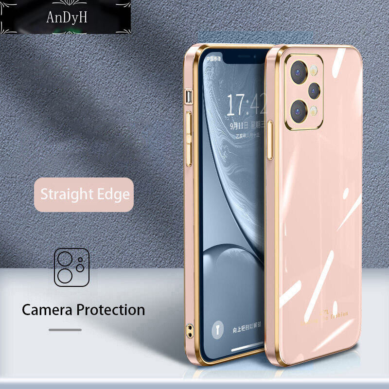 New Phone case Realme GT Neo 3T/GT Neo2./GT 2 Pro/GT Neo 2T New Luxury Soft Cubic Straight Edge Fashion Upgraded Camera Protection Electraplating Anti-fingerprint Shockproof Protective Casing
