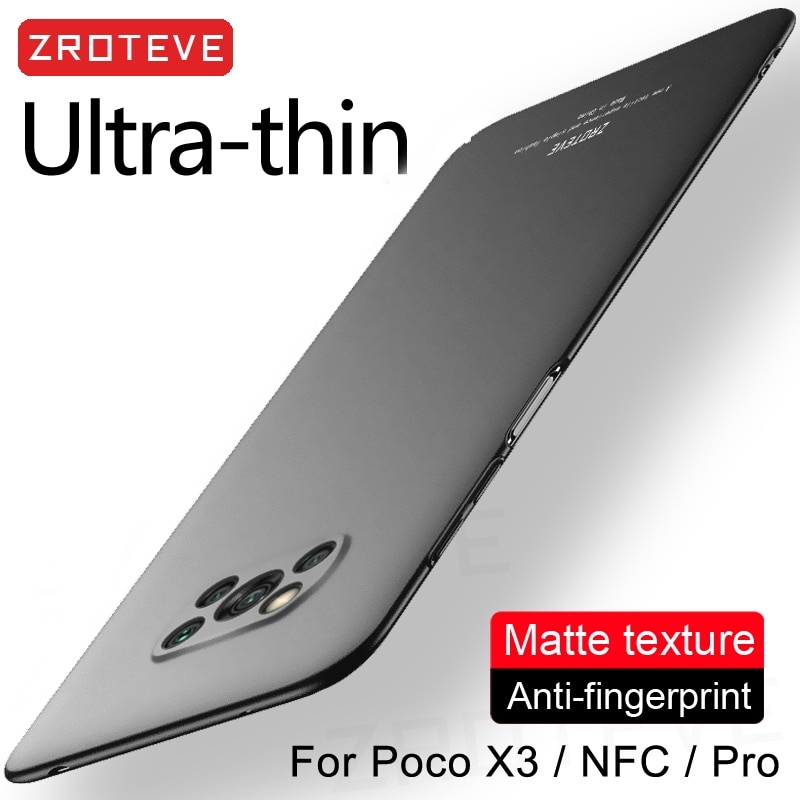 PocoF3 Case ZROTEVE Slim Hard PC Matte Cover For Xiaomi Poco F3 X3 F4 GT Xiomi Mi Pocophone F2 M3 M4 X4 X5 F5 Pro PocoF5 Cases. 