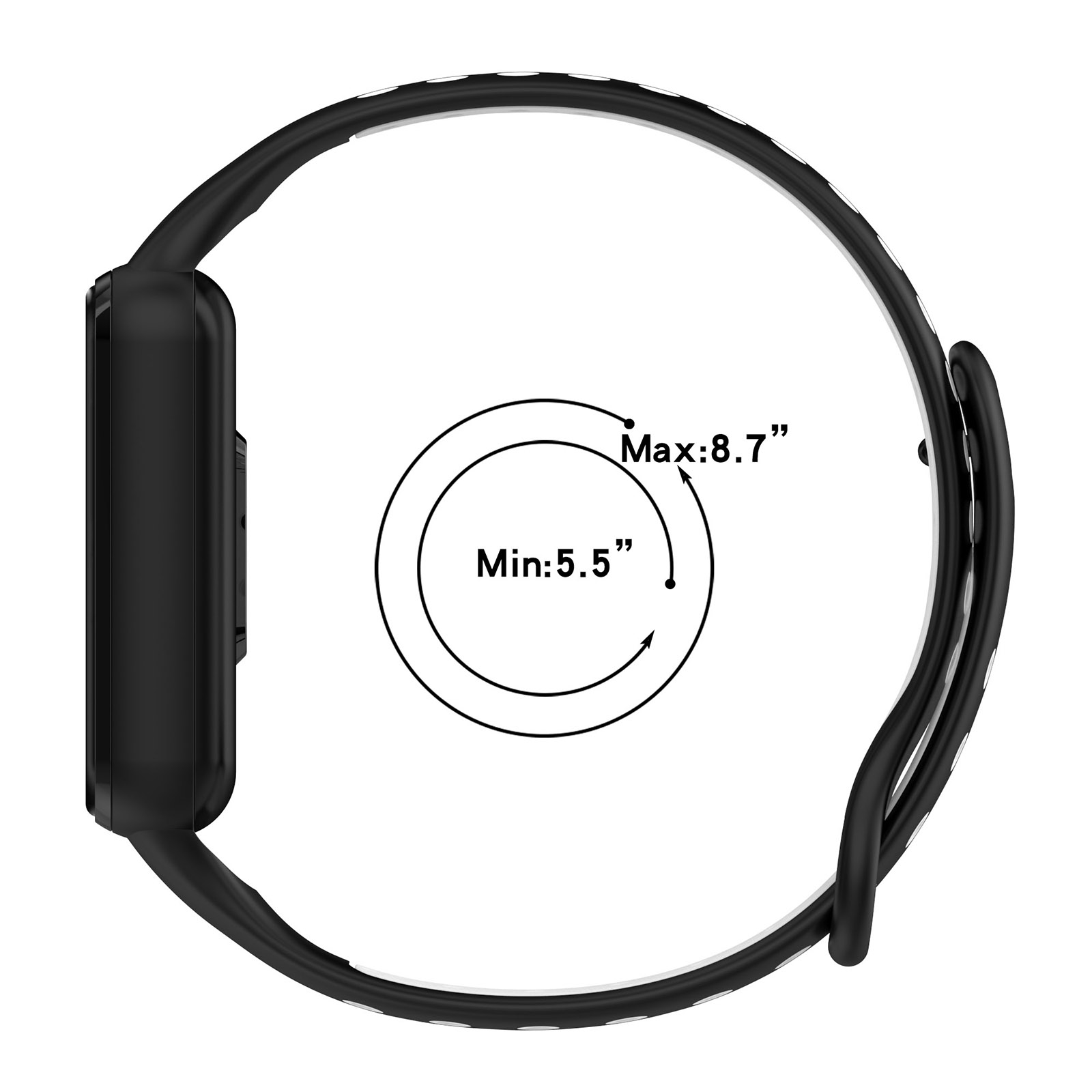 For Redmi Band 2 Loop Two-Color Breathable Silicone Watch Band. 