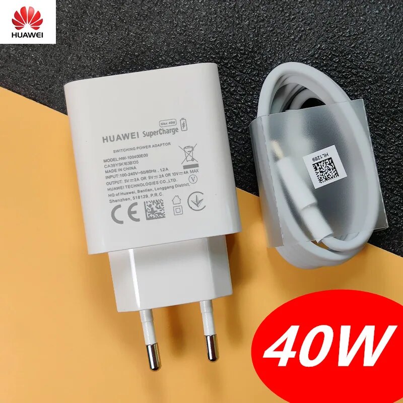 Power Adapter Huawei Mate 20 Pro 40 Watt Charger Original Huawei