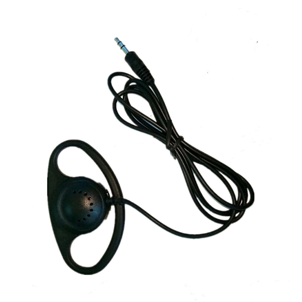 GC D-shaped Soft Ear Hook Headphone 3.5mm Plug Dual Channel Single Side Headset Compatible For Laptop Skype Voip Icq. 