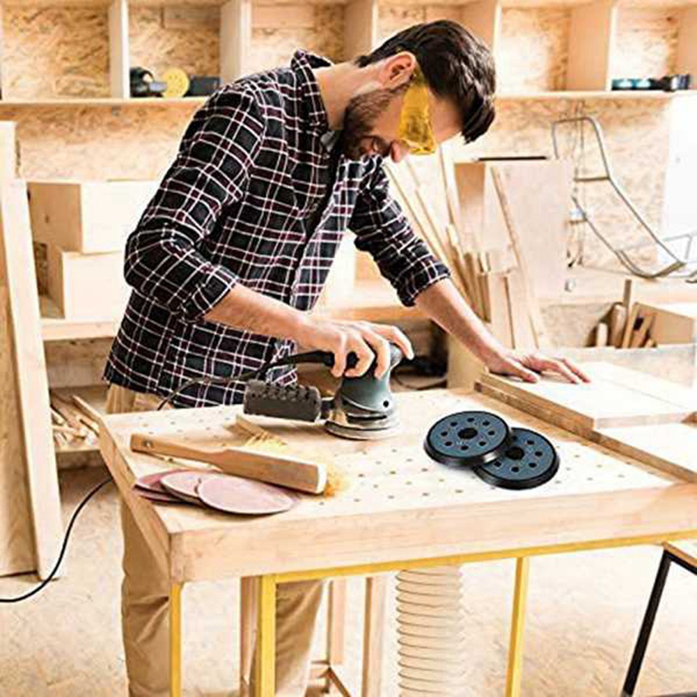 5 inch 8 Holes 125mm Hook Loop Sanding Backing Pad for Orbital Sander Disk Discs Backup Stick on Pad