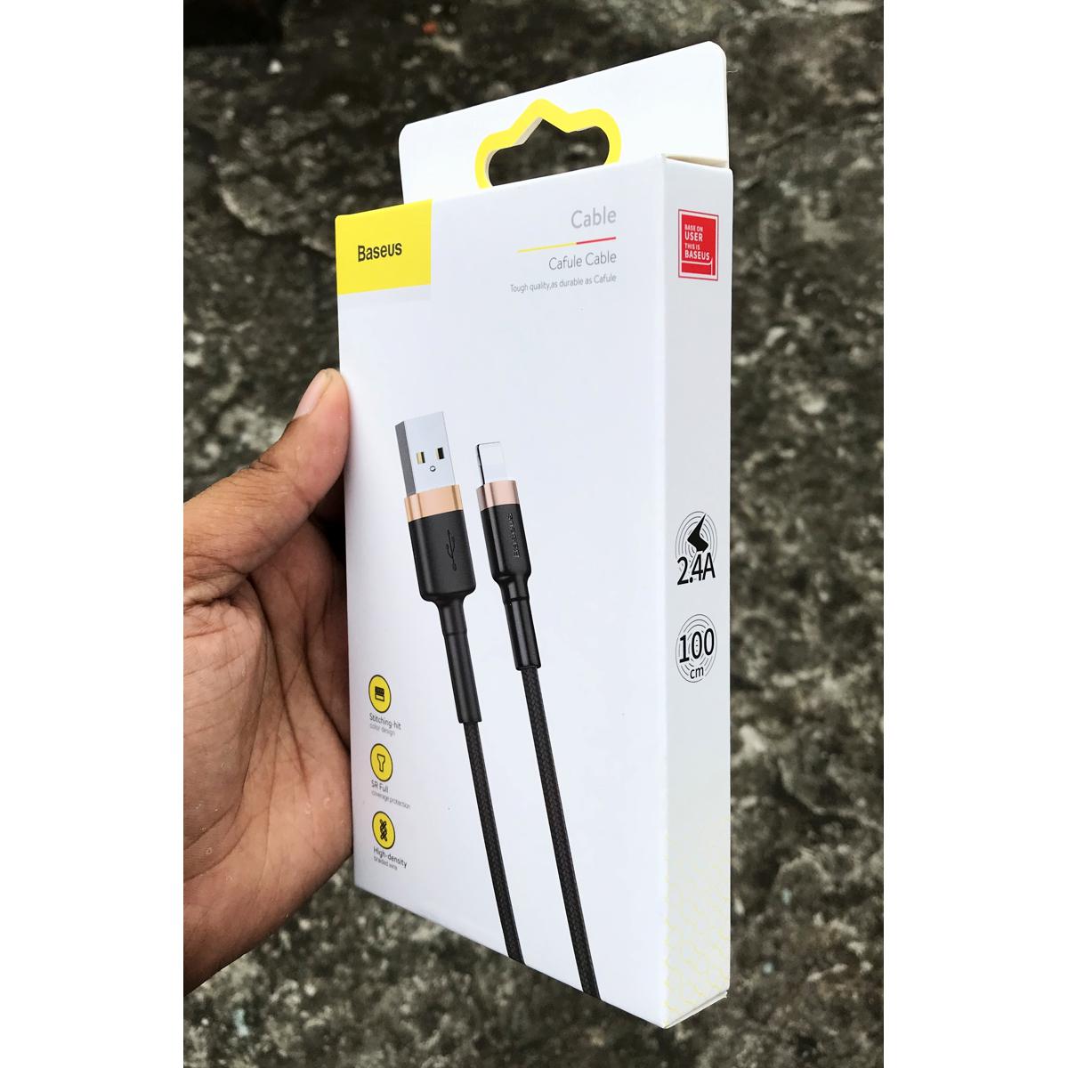 For Baseus Cafule Cable USB for Lightning 2.4A 1M (CALKLF-BG1)