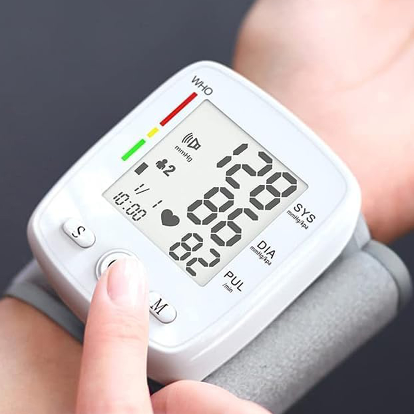Travel-friendly Sphygmomanometer Portable Digital Blood Pressure Monitor with Large Lcd Display Easy to Use Sphygmomanometer for Health Monitoring. 