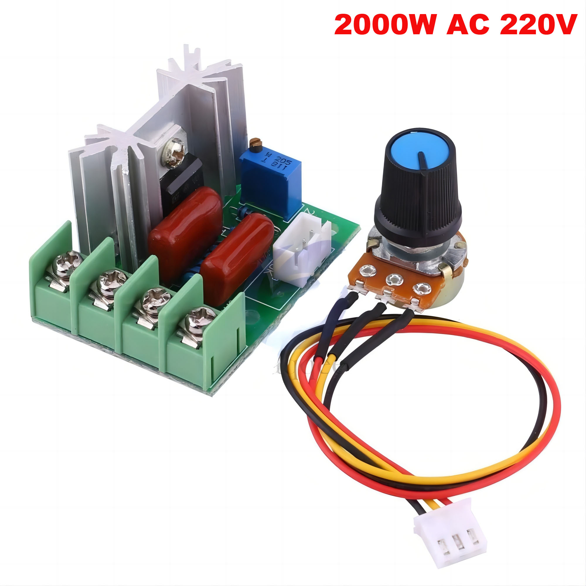 2000W AC 220V SCR Voltage Regulator 1000KV 400KV Boost Step up High-voltage Generator Ignition Coil Pulse Power Module DC 3-6V. 
