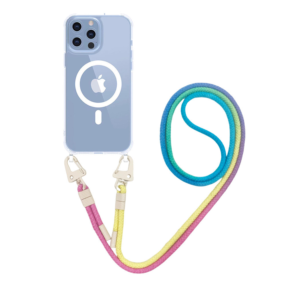Cross Body Lanyard Applicable iPhone15Pro Phone case XOUXOU Apple 14 All-Inclusive Magnetic Case. 