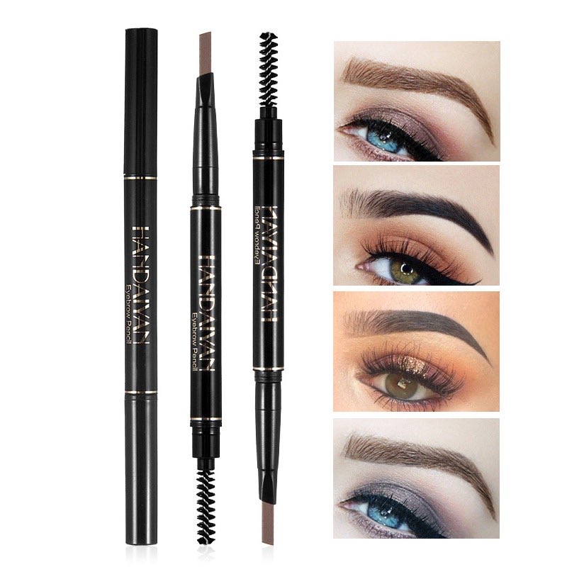 HANDAIYAN Eyebrow Tattoo Pencil Brush Double Ended Microblading Lasting Fine Sketch Tint Liquid Eyebrow Pen. 